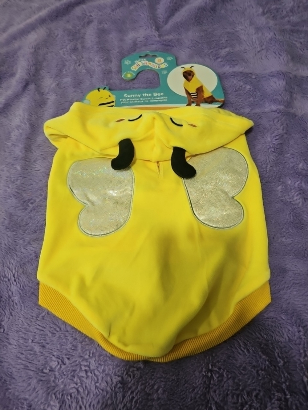 Original Squishmallows  Sunny the bee Pet‎ Hoodie Costume/Sweater Small